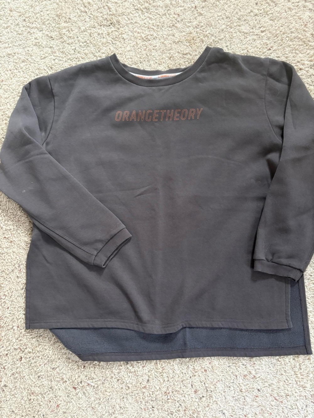Orangetheory Dark Gray Pullover Sweatshirt with Subtle Logo